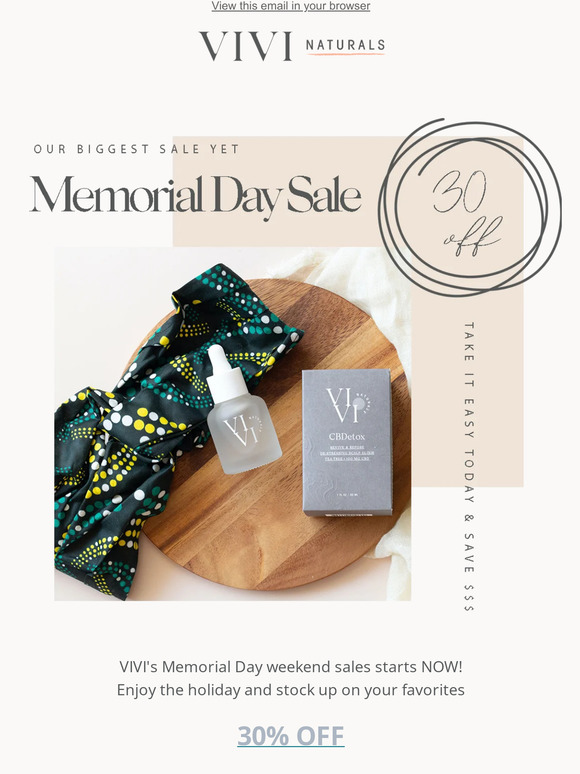 Memorial Day SALE ✨ 30% off starts now