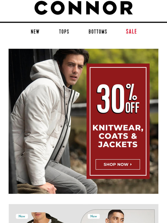 Upgrade Your Wardrobe with 30% OFF on Knitwear & Jackets