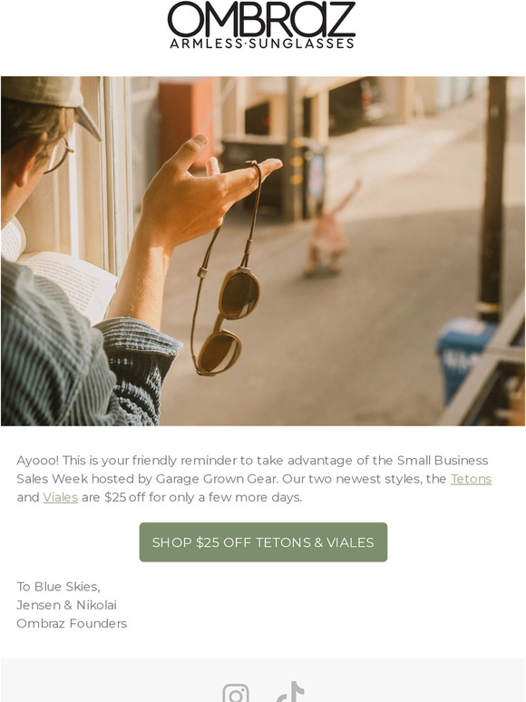 $25 Off Tetons & Viales Sale Ending Soon