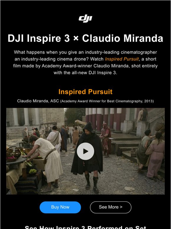 DJI Inspire 3 × Claudio Miranda