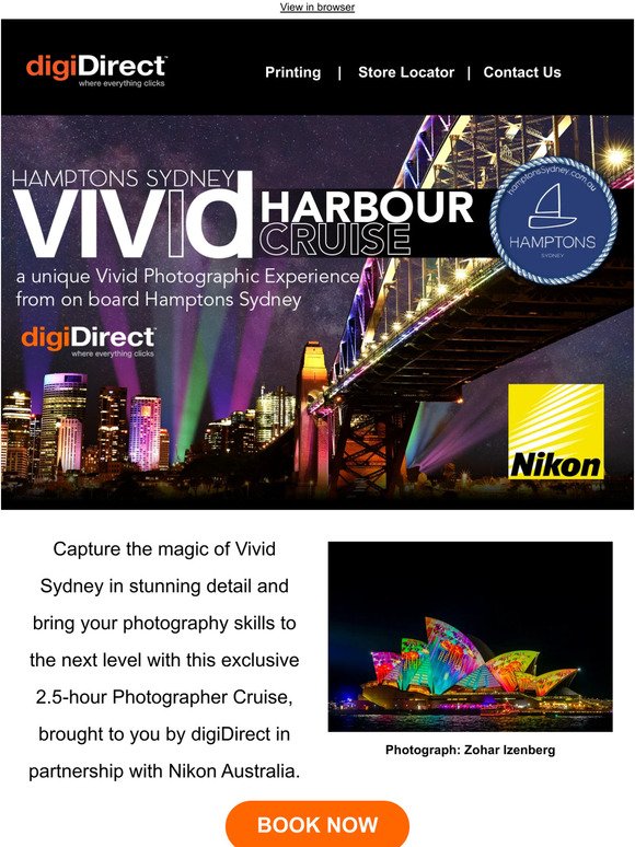 digiDirect: — Hurry! Don't miss our exclusive Vivid Sydney Photographers  Cruise with Nikon Australia!