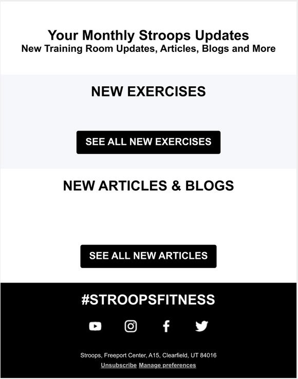 ⭐ Stroops Training Room Monthly Update