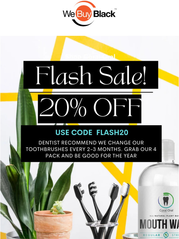 Flash Sale! Get 20% OFF all Coral Oral Products