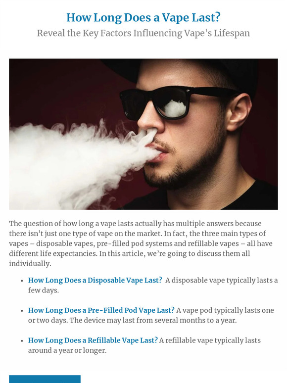 Innokin Technology How Long Does a Vape Last? Vaping 101 Milled