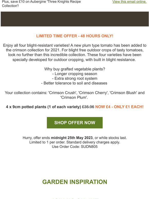 Huge Sale: Grafted Tomato Collection Only £4!