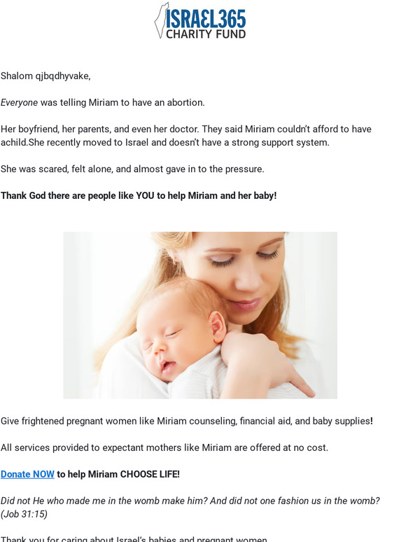 Miriam is pregnant and scared. What are her options?