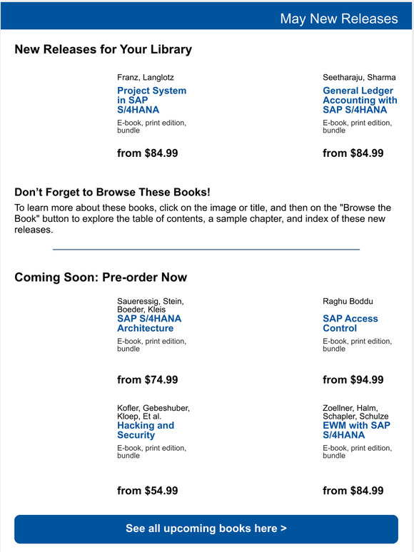 Sap press explore our two new books on project system and the general
