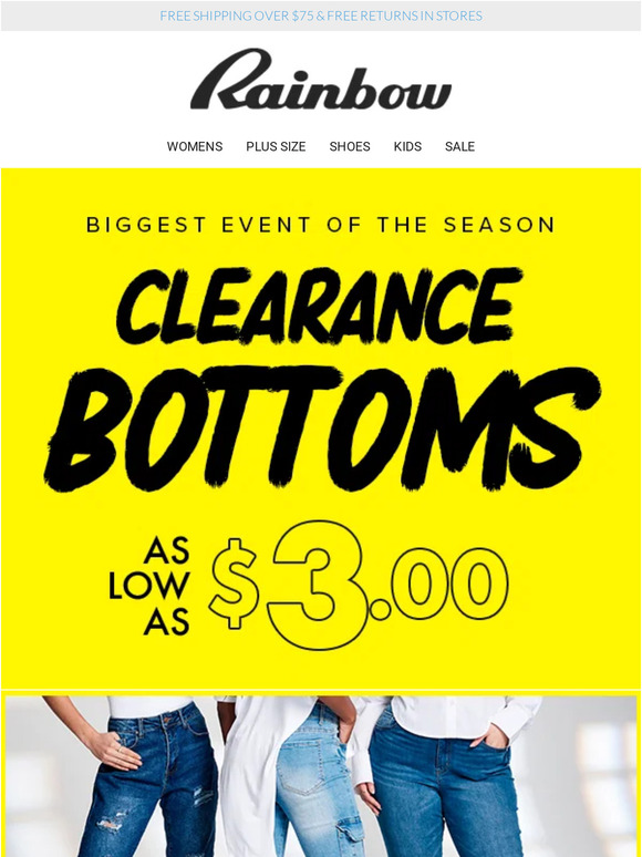 Rainbow Shops Here’s our BOTTOM line Styles from 3 ⬇️ 👖 Milled