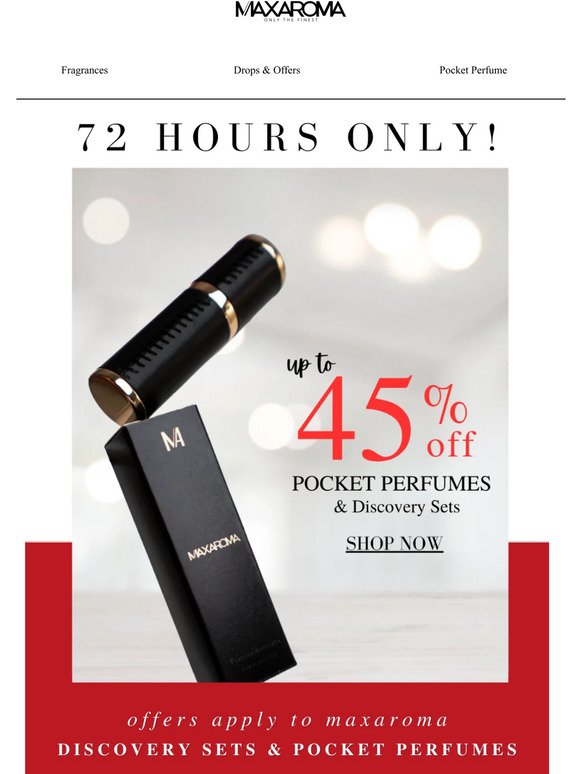 😱 Enjoy Up to 45% OFF on Pocket Perfumes!