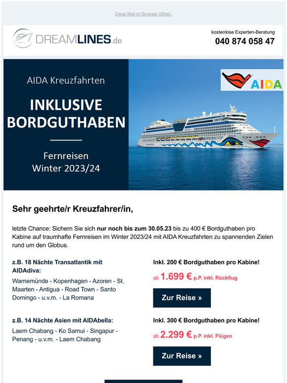 Kreuzfahrten Preisvergleich beim Testsieger online buchen