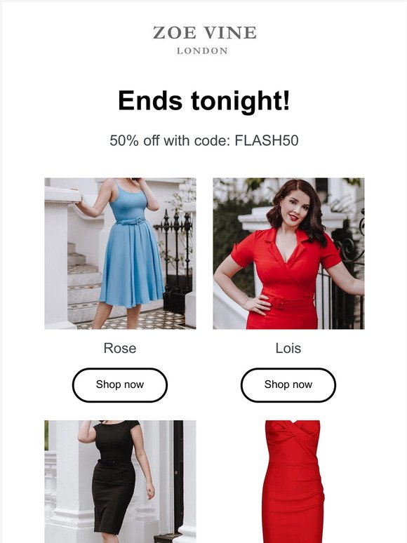 50% off ends tonight!