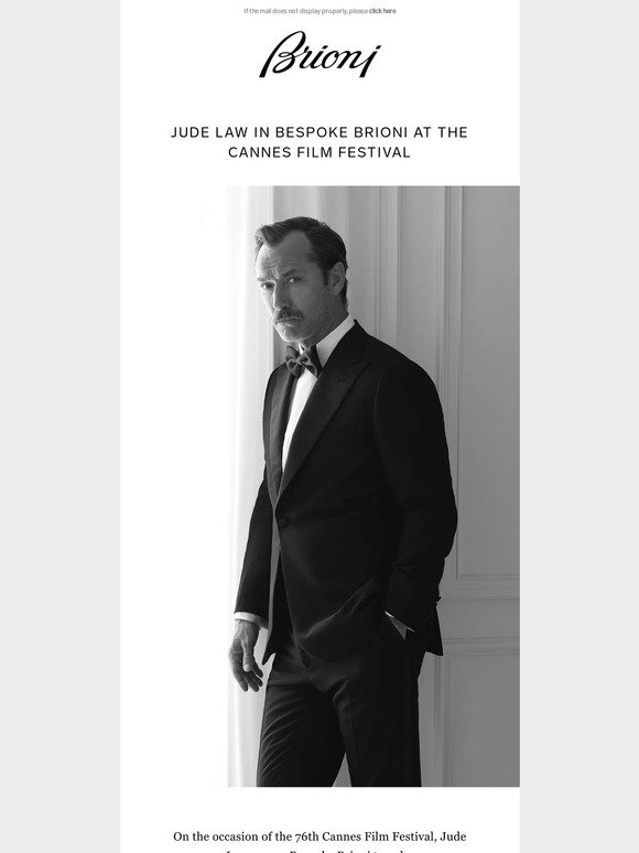 Jude Law in Bespoke Brioni at the Cannes Film Festival