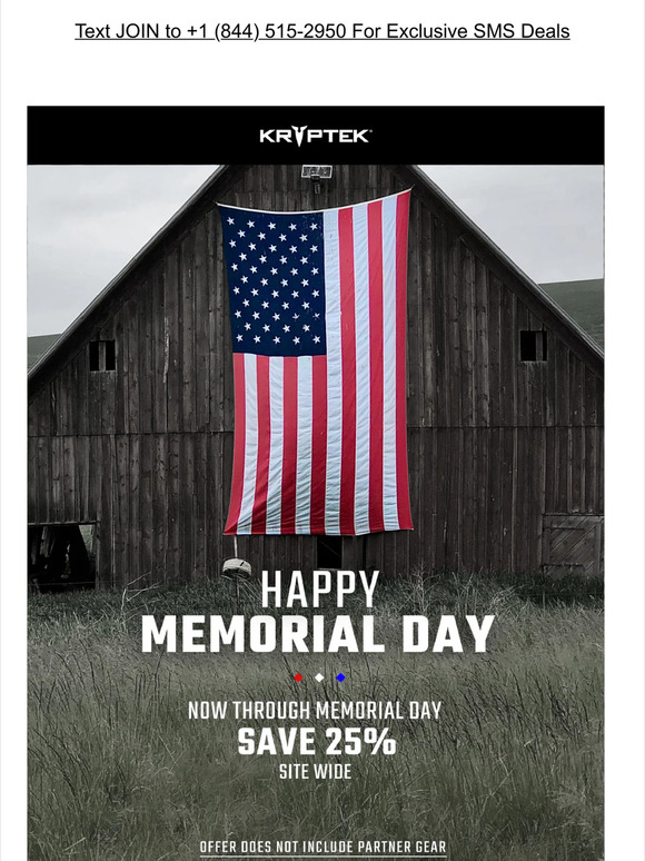 🇺🇸 Kryptek's Memorial Day Sale - 25% OFF Sitewide 🇺🇸
