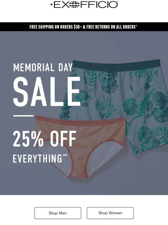 25% Off Sitewide | Memorial Day Sale