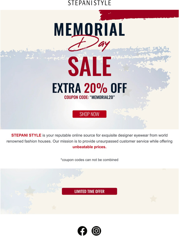 Memorial Day Eyewear Sale