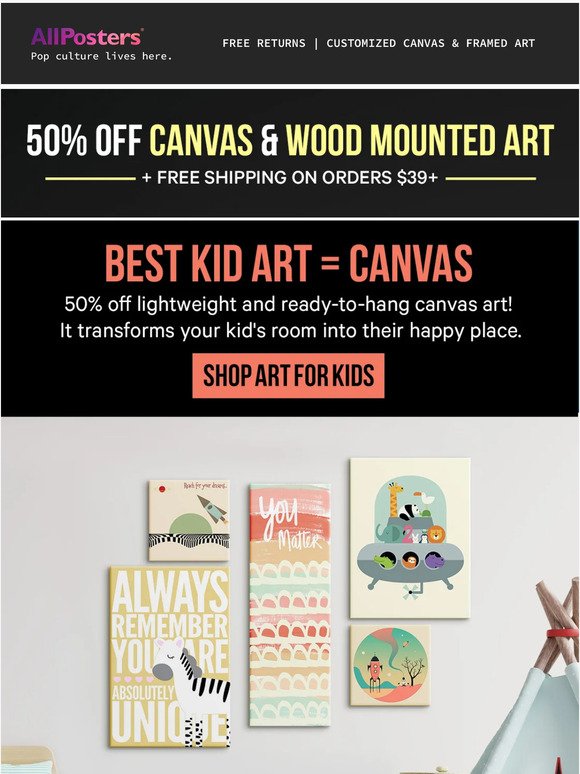 🖼️ Best art for kids? Canvas!