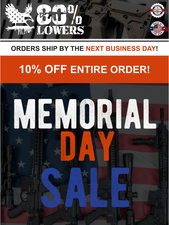 80 Lowers 10 OFF Memorial Day 🅢 🅐 🅛 🅔 IS BACK! Milled