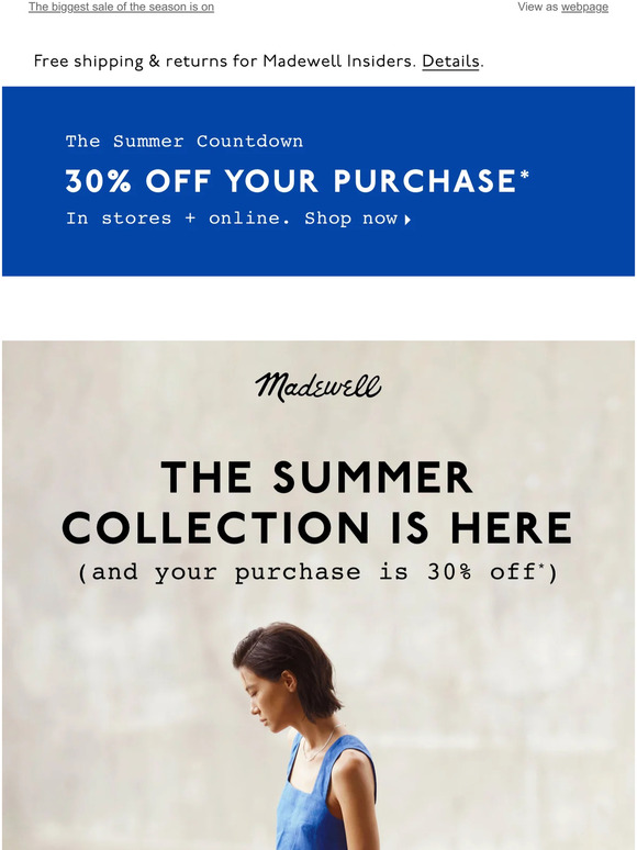 Madewell Email Newsletters Shop Sales, Discounts, and Coupon Codes