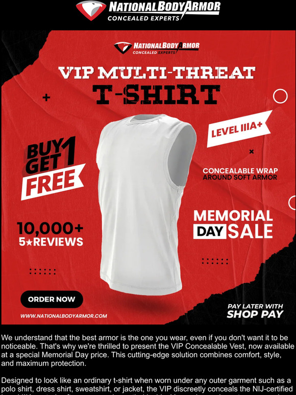 National Body Armor Don't Second Guess Personal Protection 🛡 Milled