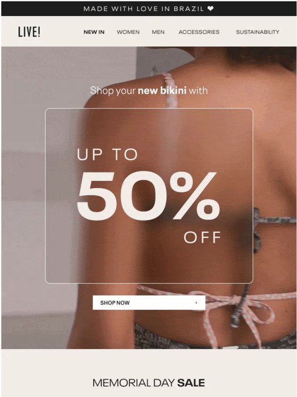 New Bikinis now up to 50% OFF*
