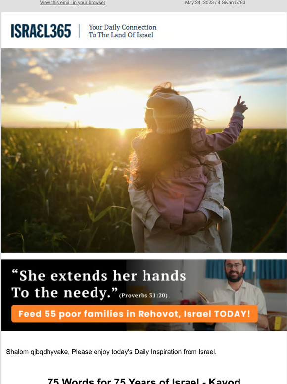 75 Words for 75 Years of Israel - Kavod
