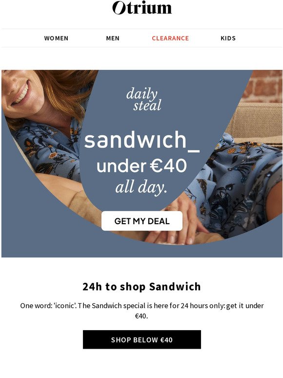💥Daily Deal: all items under 40€ for Sandwich