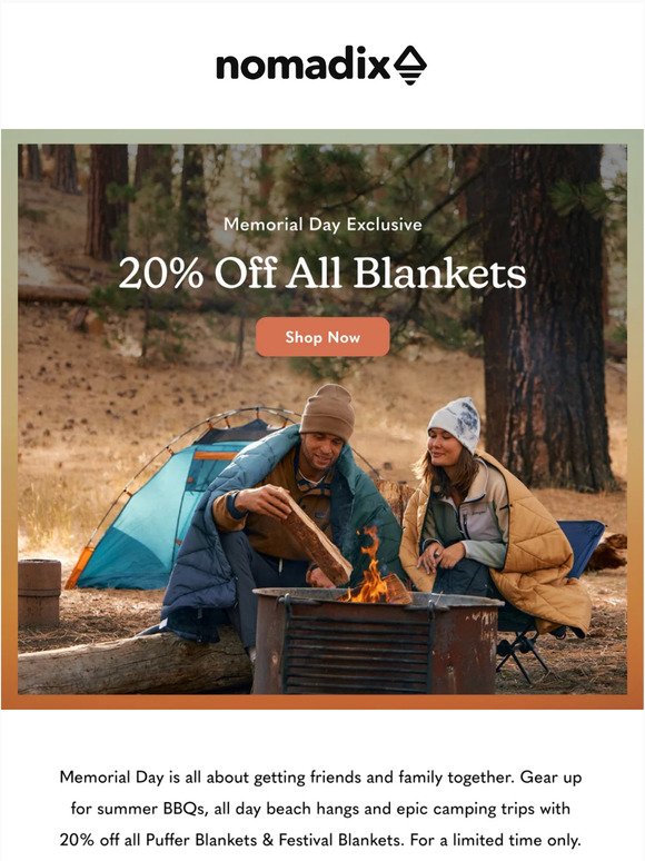 20% Off All Blankets