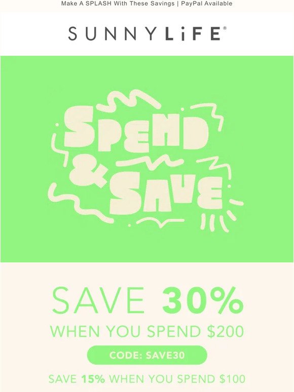 💸 SPEND & SAVE 💸 Up To 30% Off Sitewide For 48 Hours