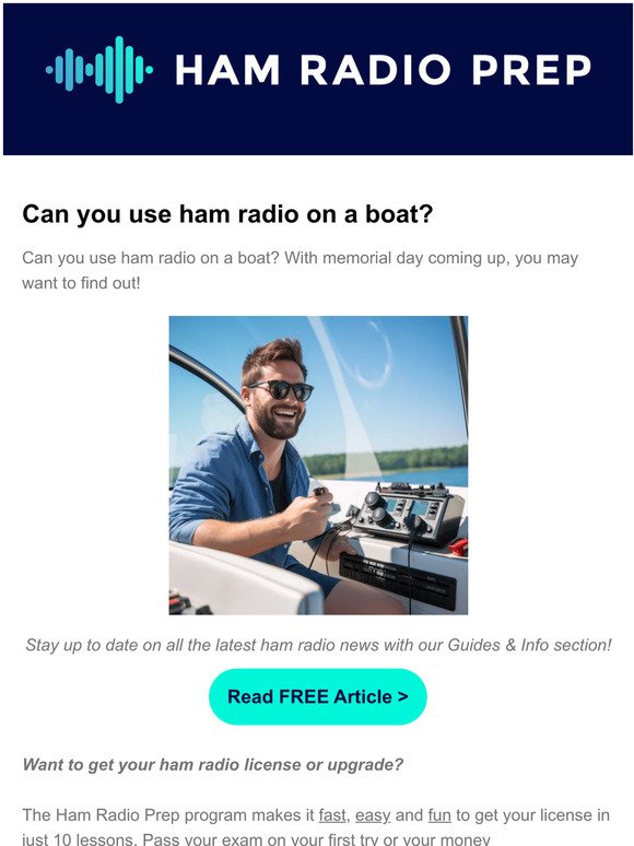 Can you use ham radio on a boat?