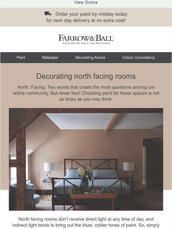 Farrow & Ball How to decorate a north facing room Milled