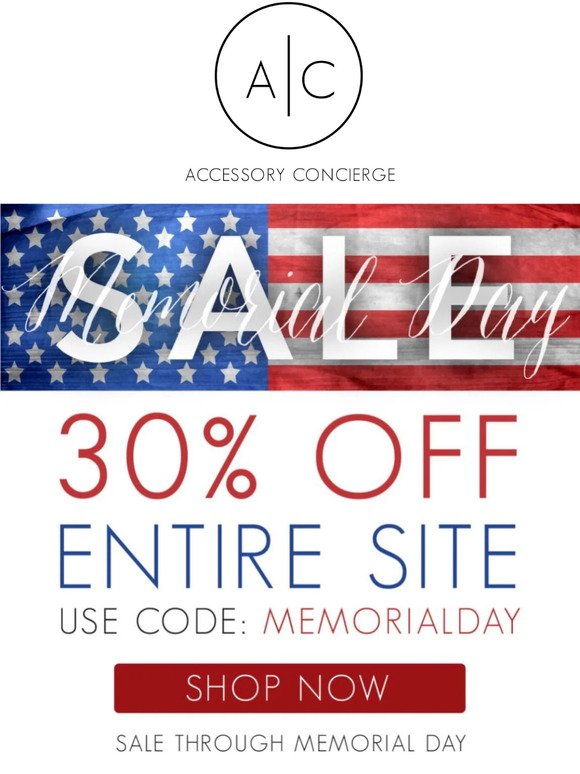 30% OFF SALE STARTS NOW