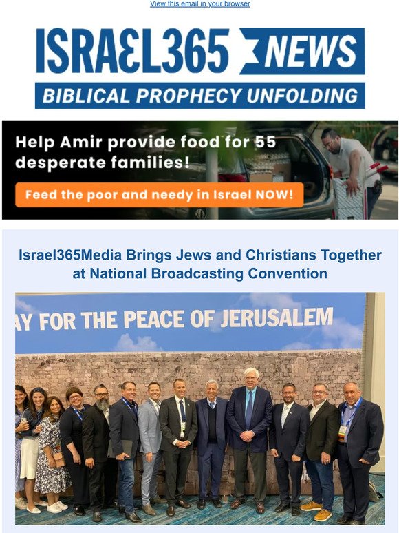 Israel365Media Brings Jews and Christians Together at National Broadcasting Convention and Today's Top Stories