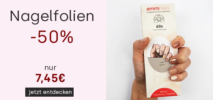 Nagelfolien 50% günstiger