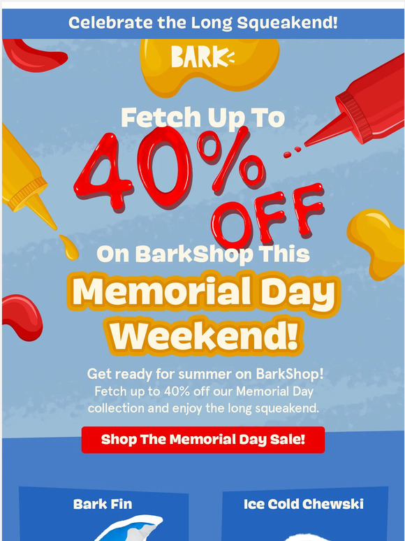 🎉 The BarkShop Memorial Day Sale is Here!