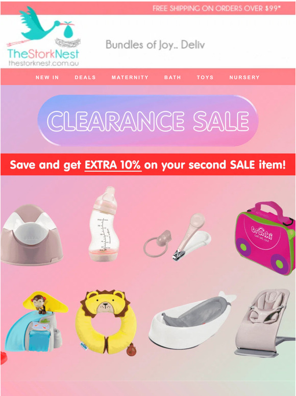 Take advantage of our clearance sale & enjoy an extra 10% OFF your second sale item! 😘