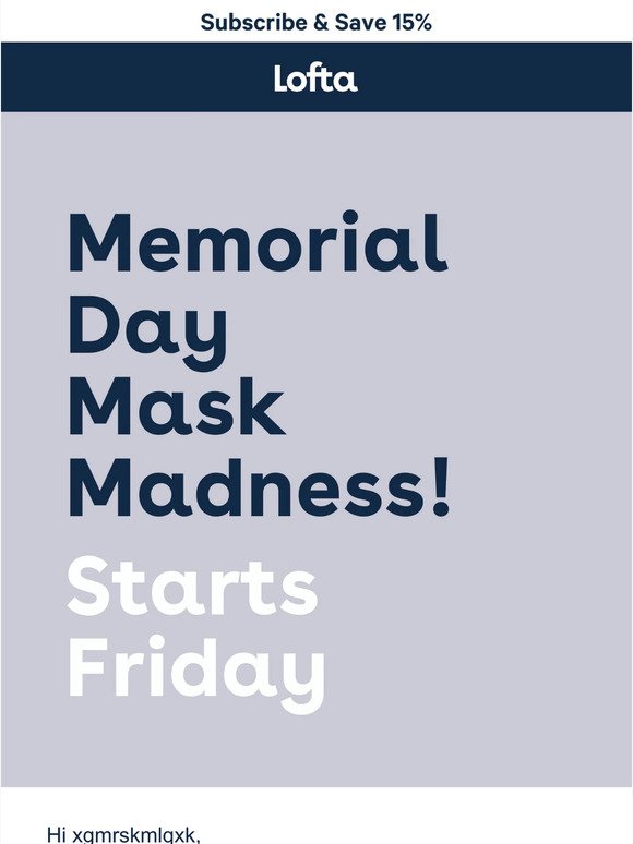 Friday: CPAP Mask Sale