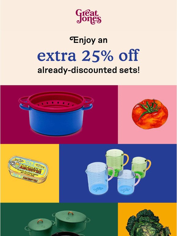 Extra 25% off sets!
