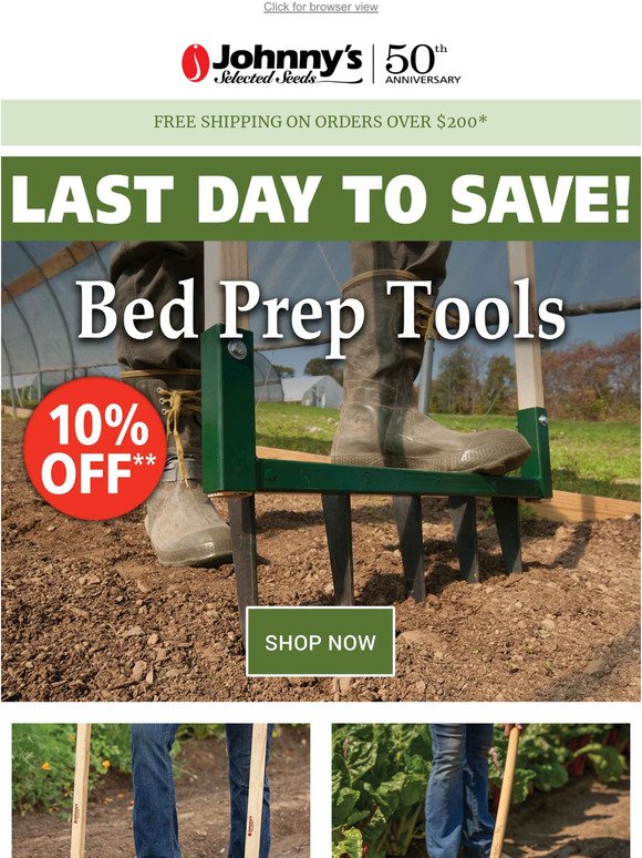 Sale Ends Today! 10% Off Bed Prep Tools!