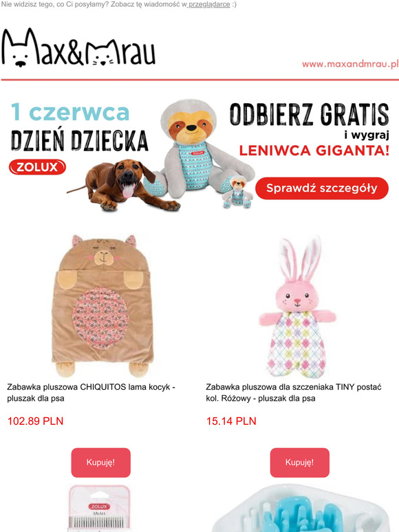🏆Leniwiec gigant do wygrania🏆 Sprawdź szczegóły!