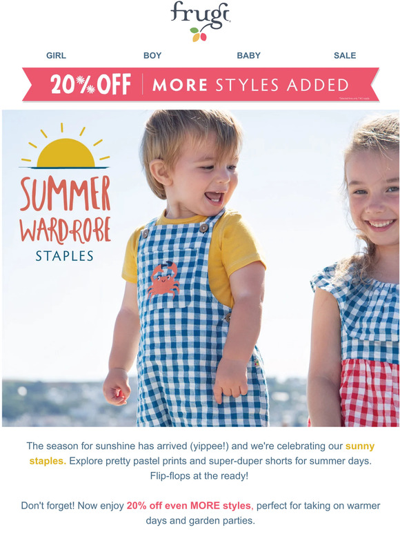 Frugi: MORE Styles Added at 20% off | Milled