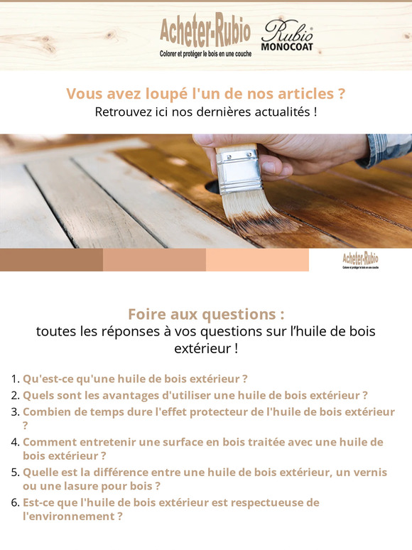 Acheter-Rubio  Huile pour bois - Protection de tous les bois