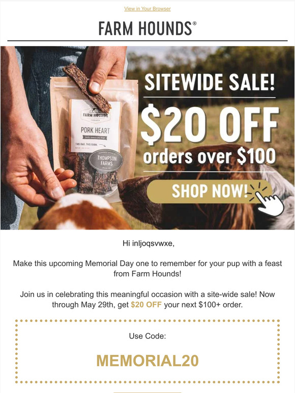Memorial Day Sale (it begins)!