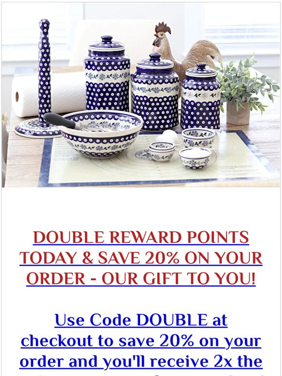 A SPECIAL SALE FOR YOU!  SAVE 20% TODAY & GET DOUBLE REWARD POINTS!