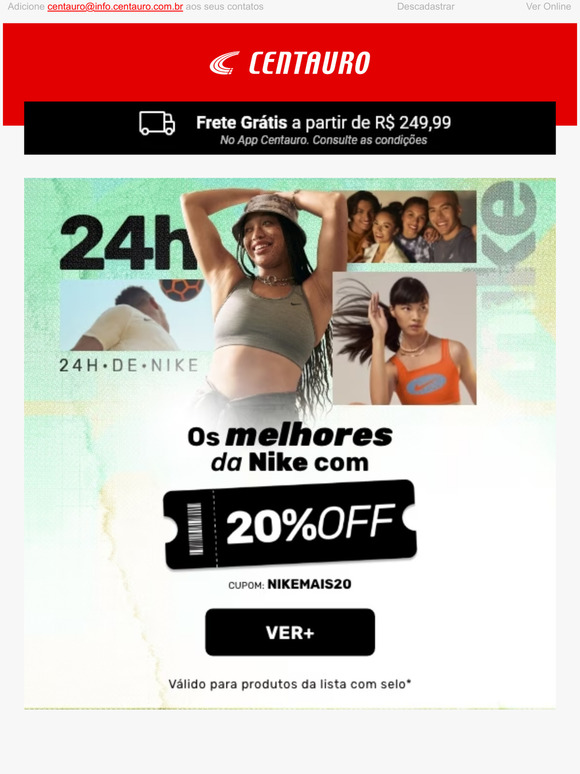 🎟️Cupom 20% OFF! Os melhores da Nike pra você, —!🎁