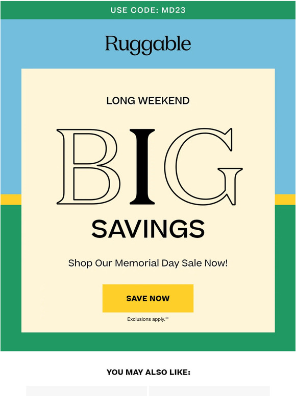 Ruggable Our Memorial Day Sale Is Here! Milled