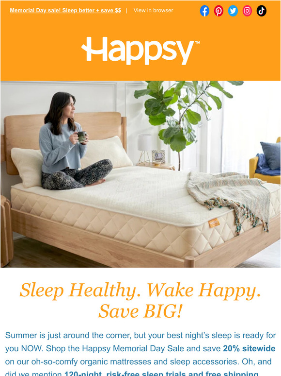 🇺🇸☀️ Memorial Day Sale! Sleep Better + Save $$$
