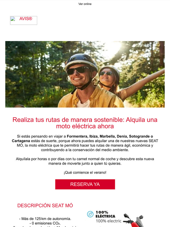 ¿Motos eléctricas? Sí, también con Avis