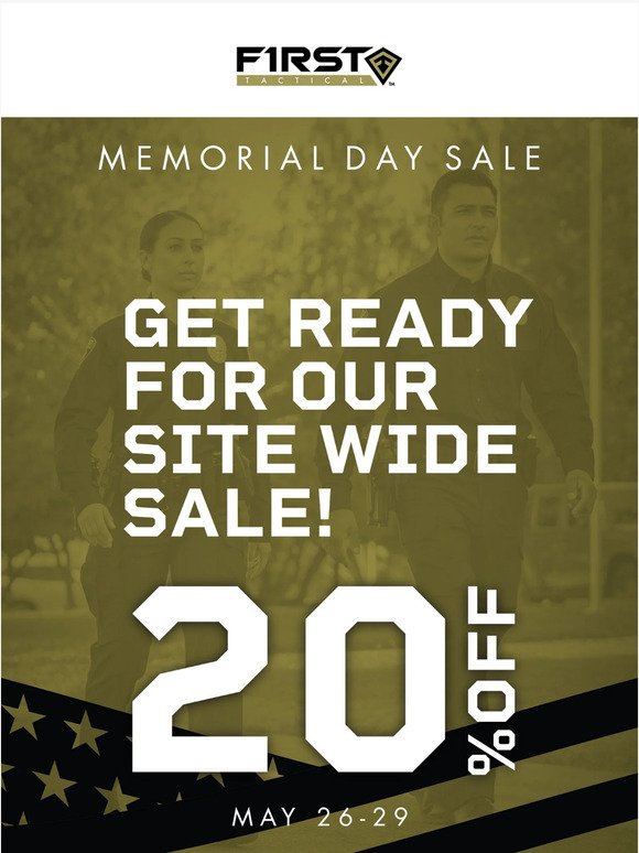 Get Ready! Memorial Day Sale Tomorrow