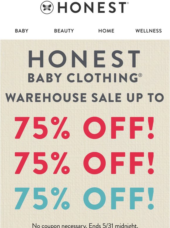 Honest Baby Clothing Warehouse Sale❗