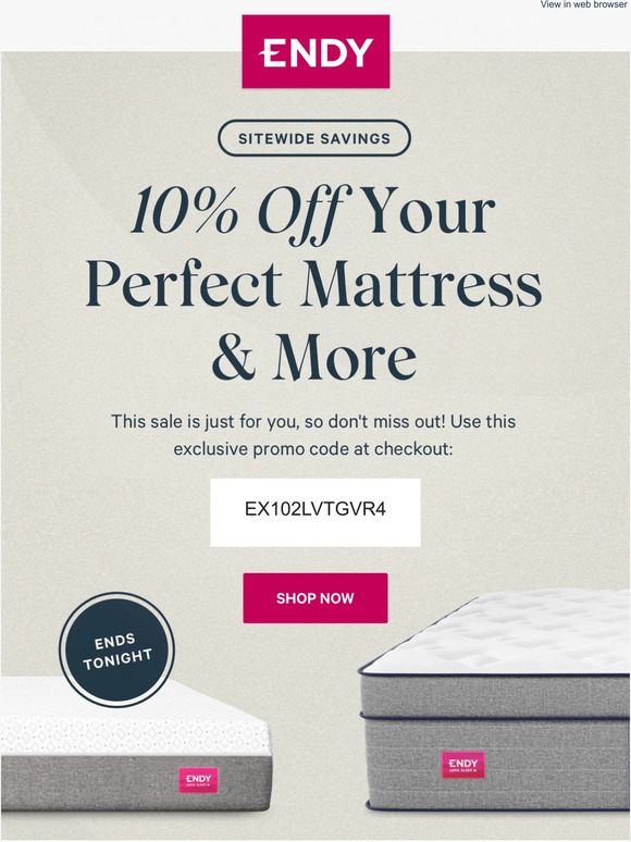 Your 10% off discount code expires tomorrow